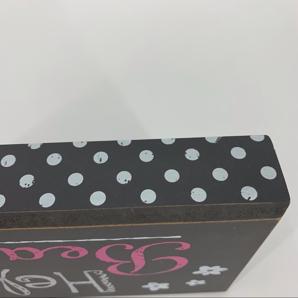 'Hello Beautiful' Distressed Look Box Style Wooden Decor Sign - Picture 9 of 15